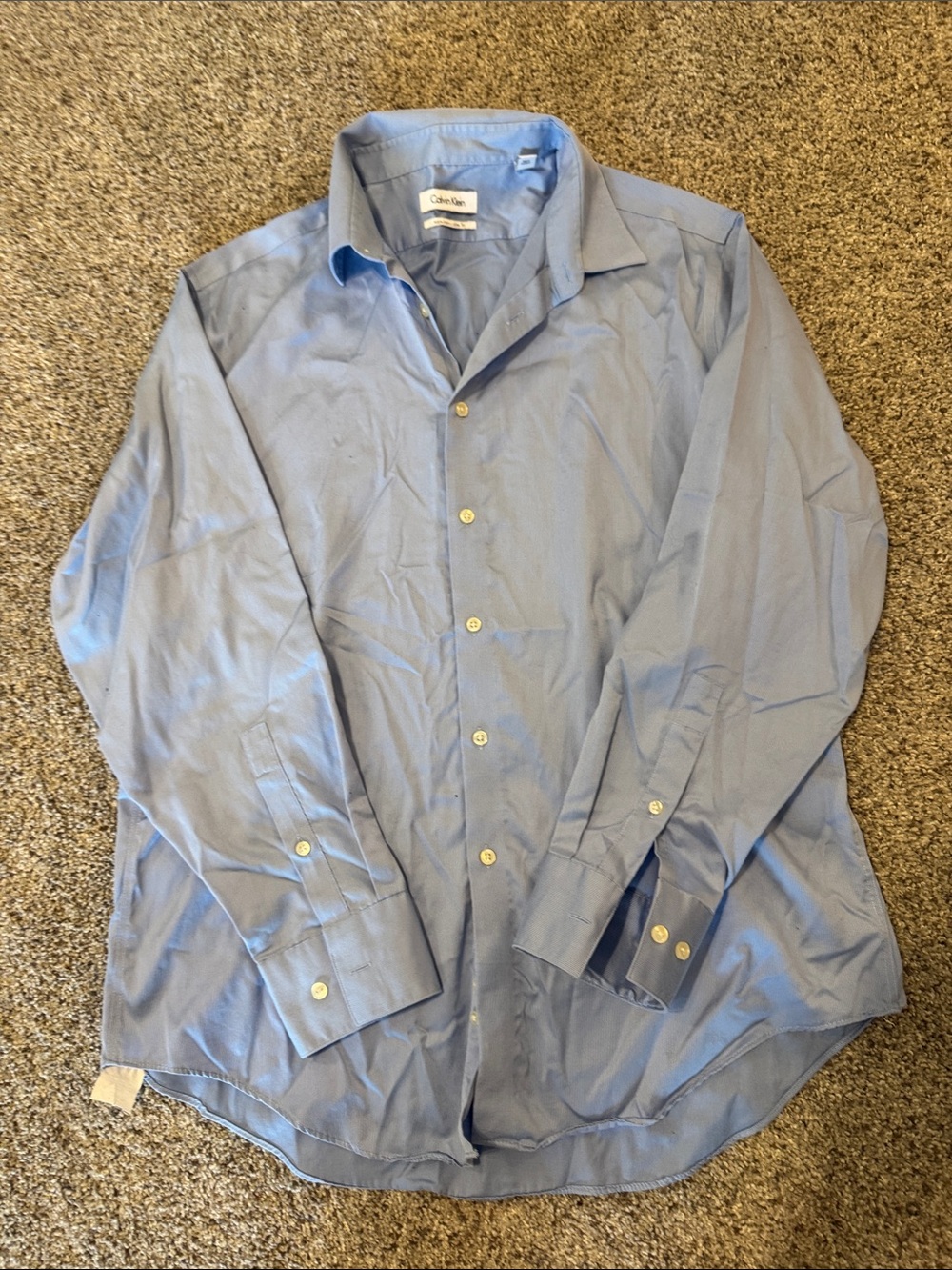 Calvin Klein Light Blue Men's Dress Shirt - Button Front